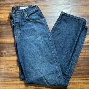 Zara dark wash jeans straight leg